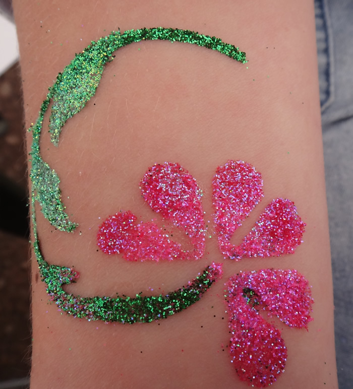 glitter tattoos